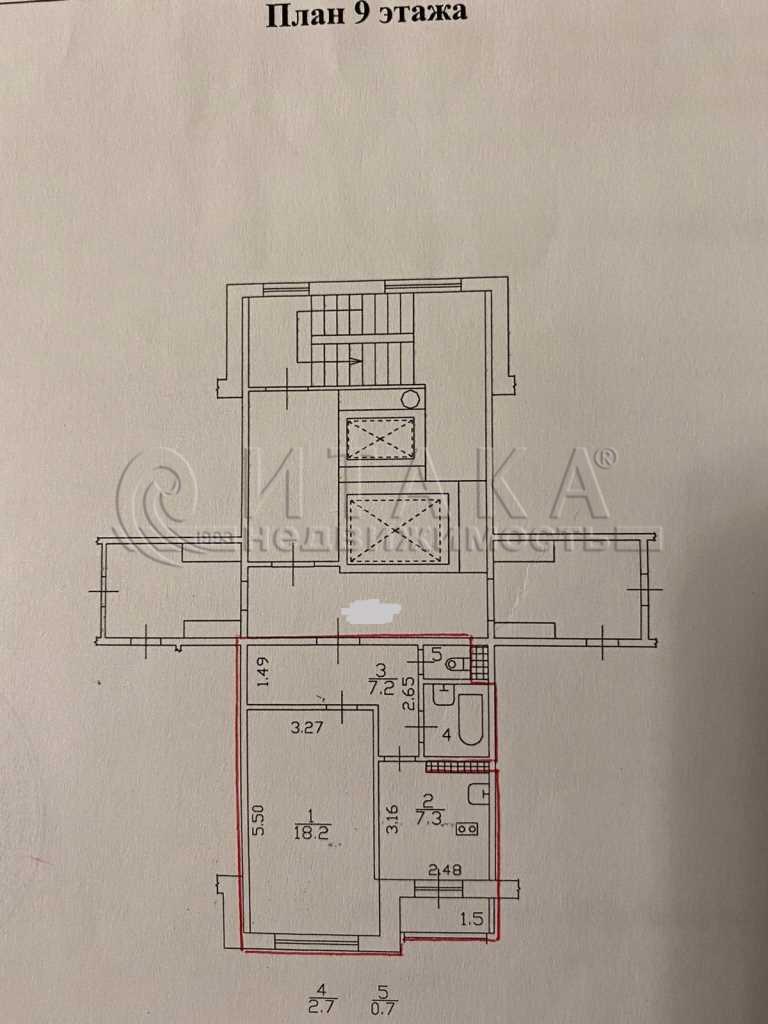 1-комнатная квартира 36.1 м², этаж 9/12 - Агентство недвижимости 