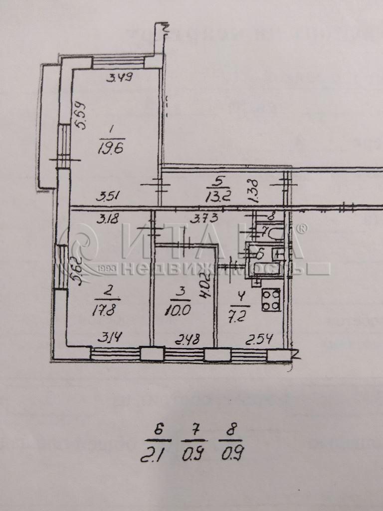 3-комнатная квартира 71.7 м², этаж 3/12 - Агентство недвижимости 